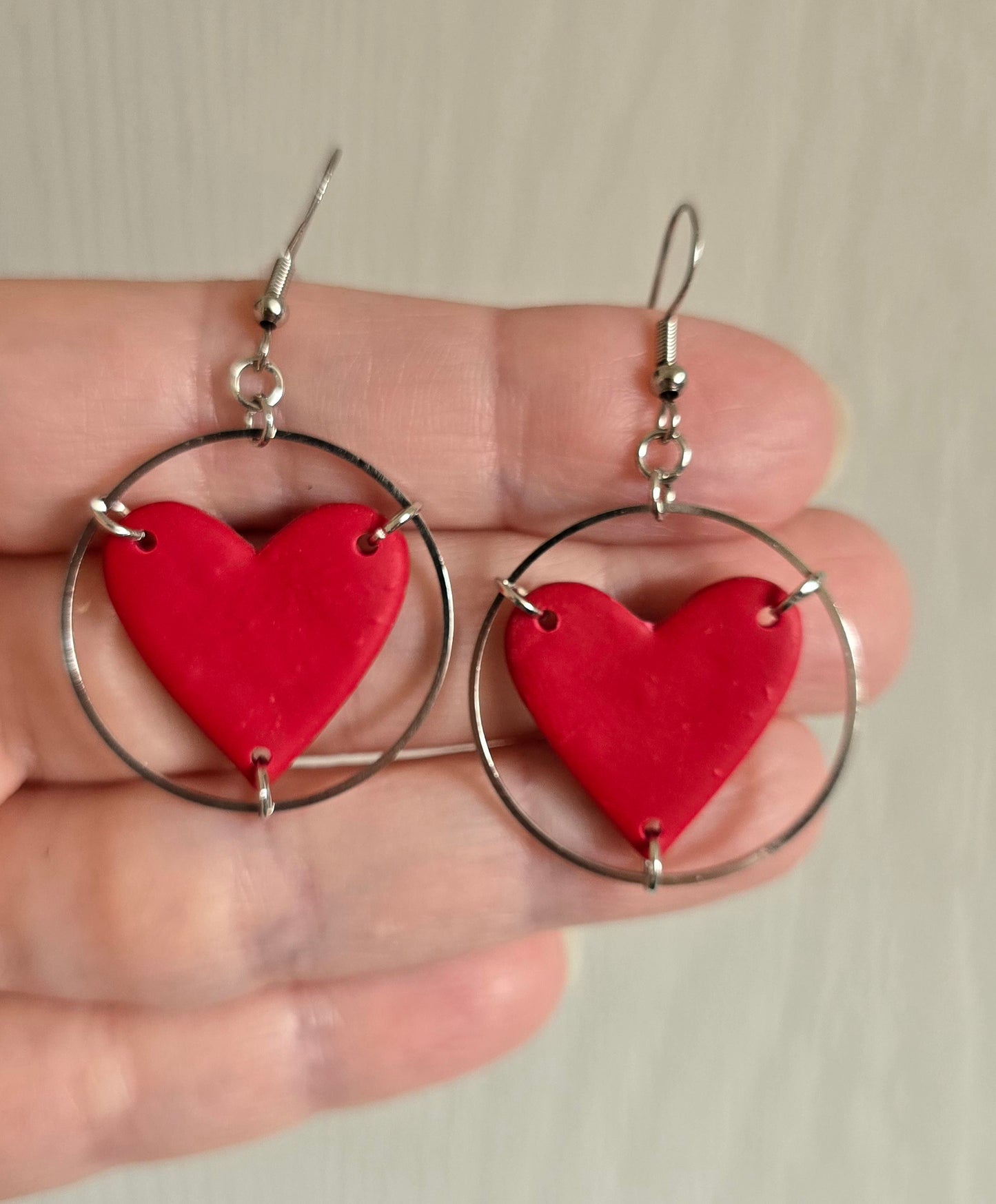 Circle of Love Heart Earrings