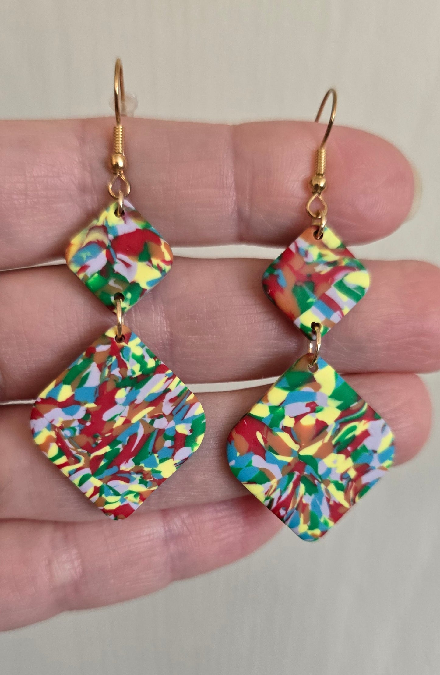 Rainbow Confetti Earrings