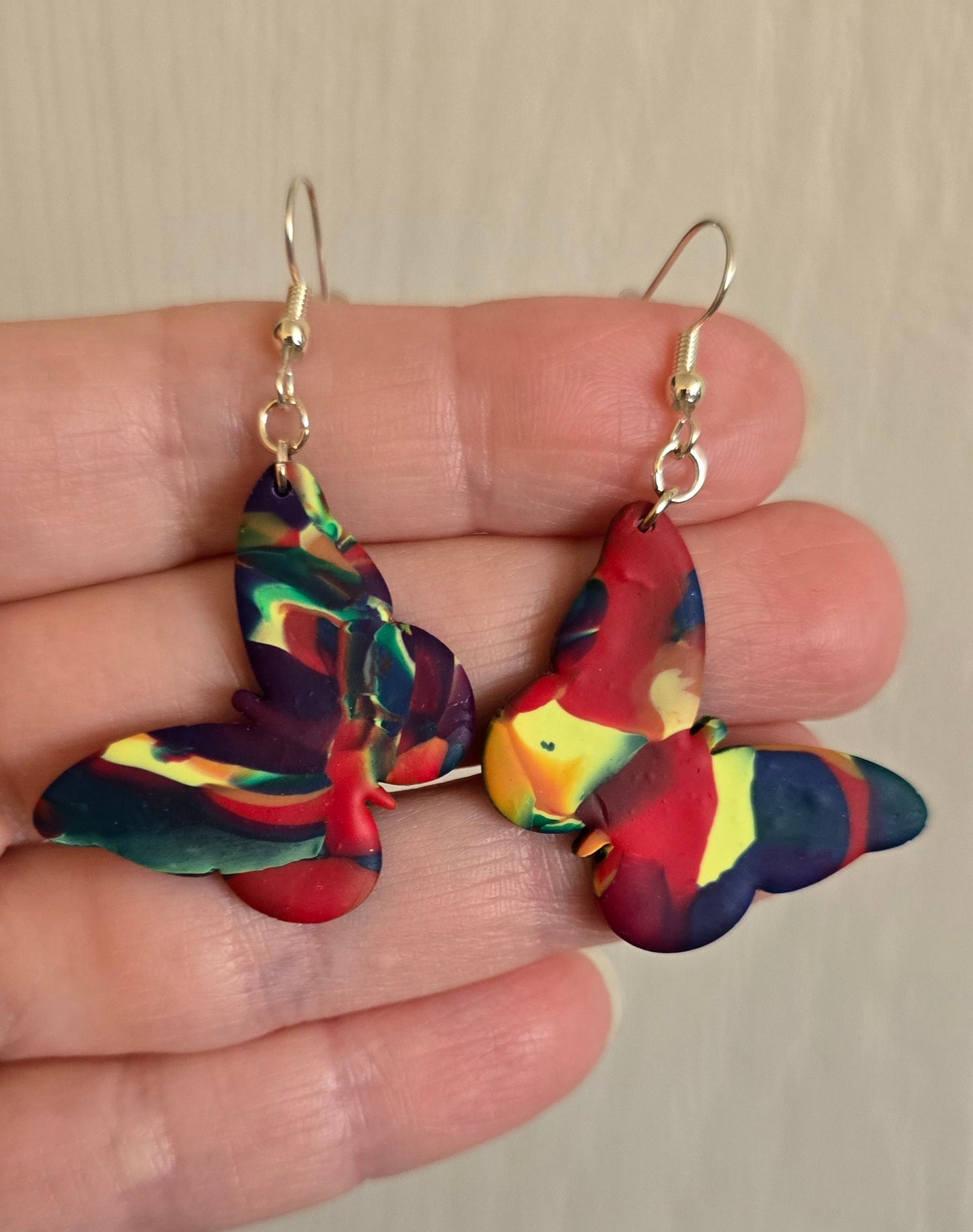 Rainbow Butterfly Earrings