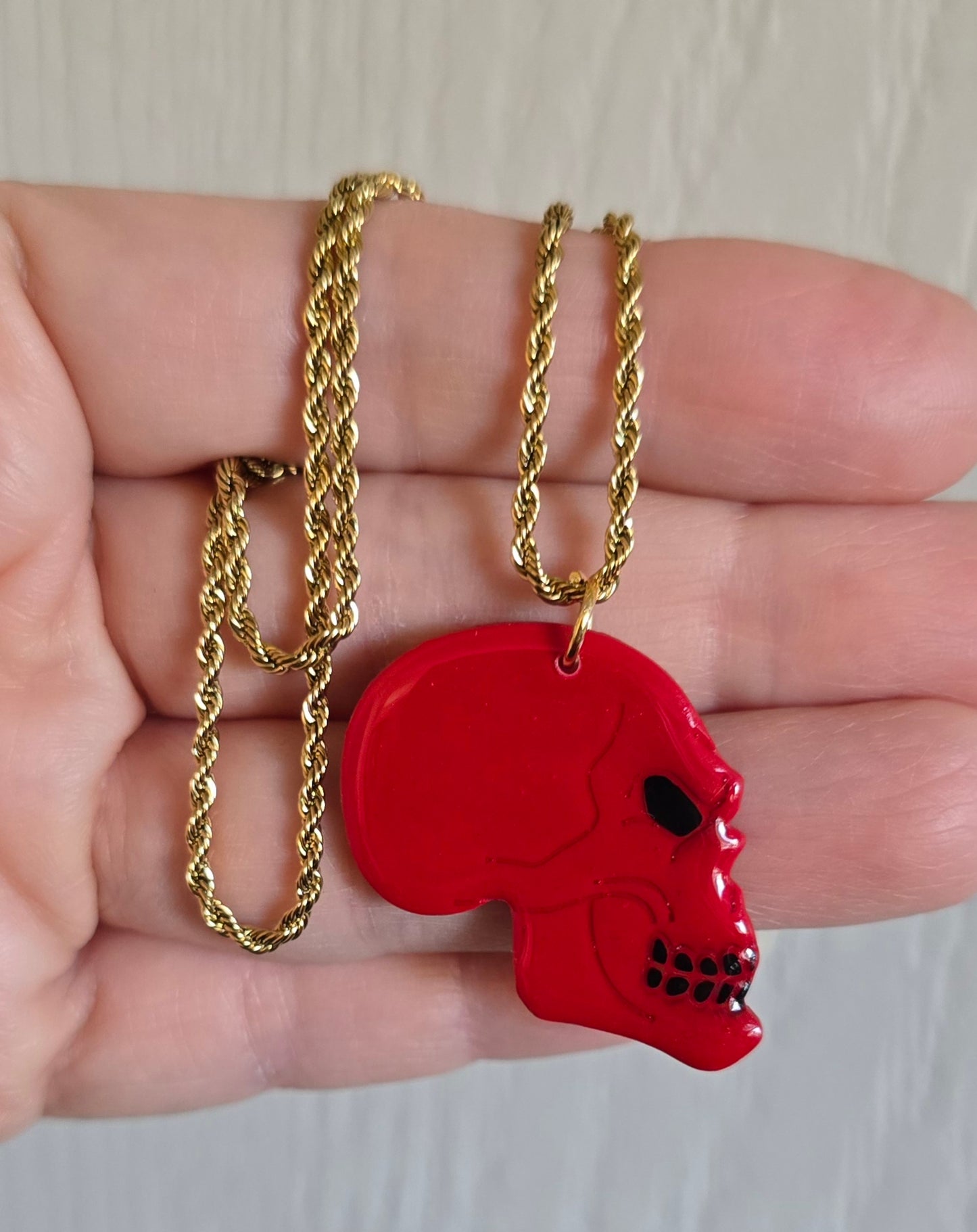 Red Skull Necklace