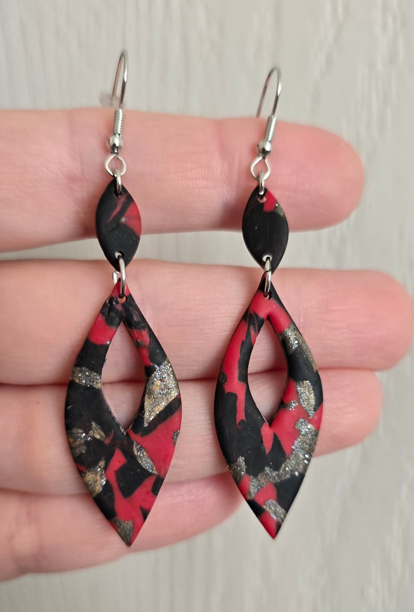 Fire and Ice Dangle Earrings