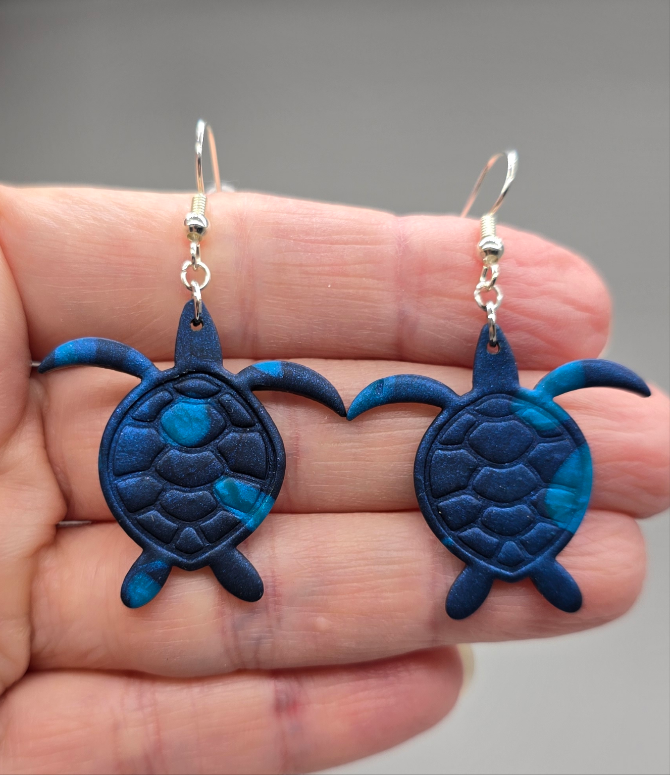 Blue Sea Turtle Earrings