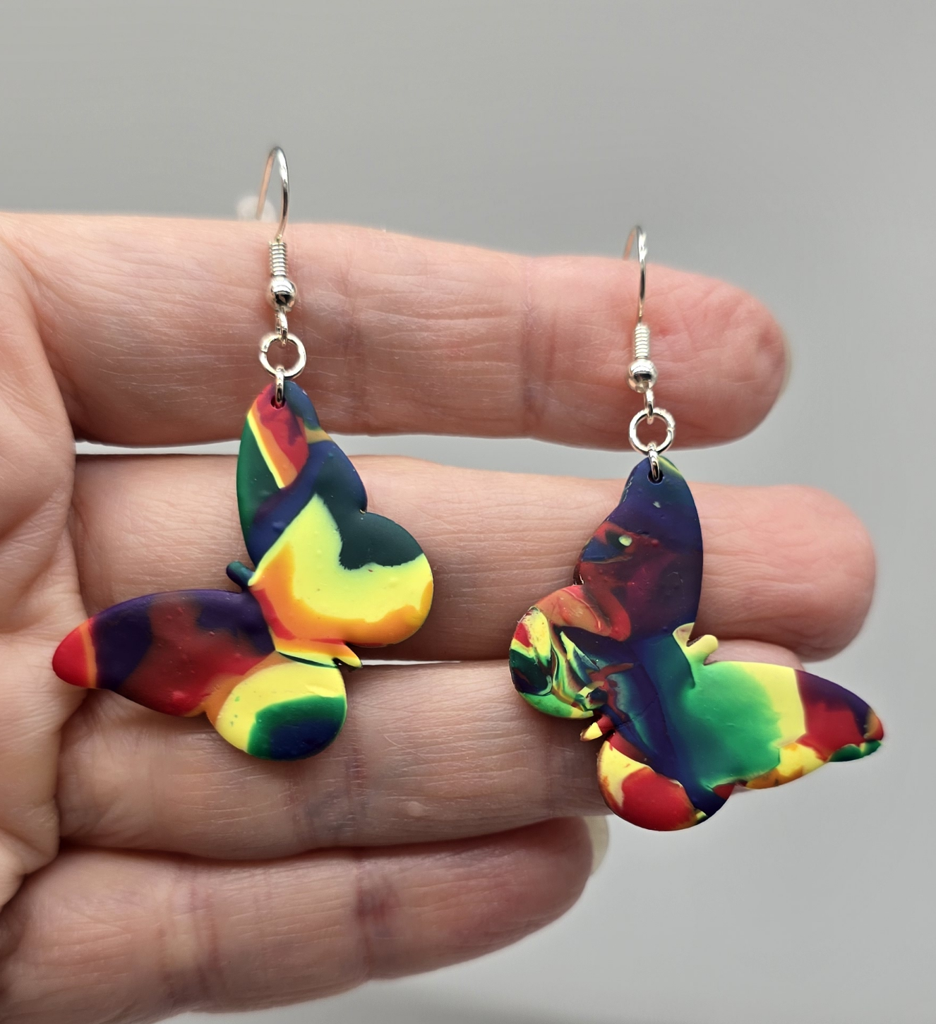 Rainbow Butterfly Earrings