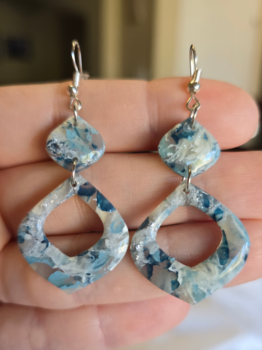 Kyanite Faux Hoop Earrings