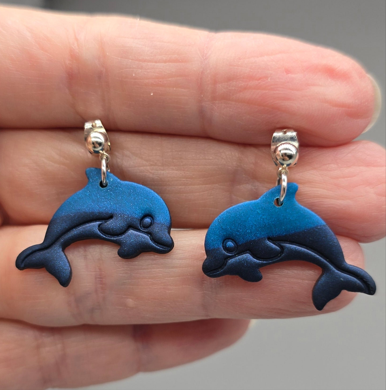 Blue Dolphin Earrings