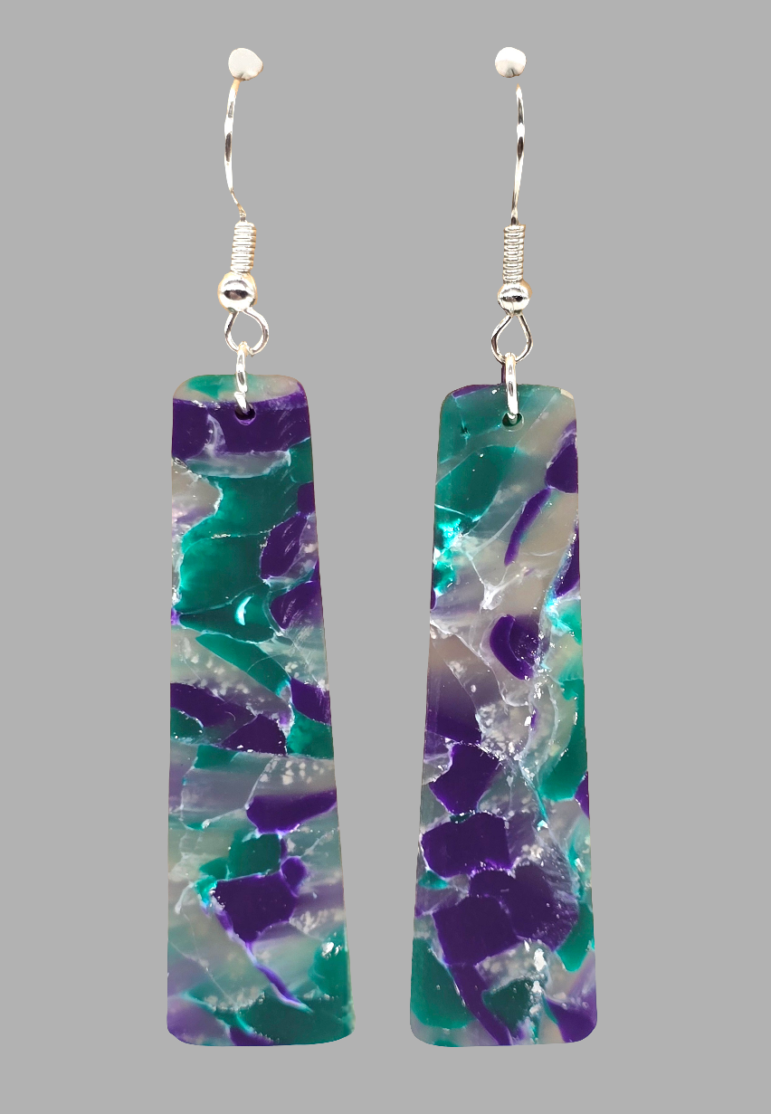 Rainbow Green Topaz Faux Dangle Earrings