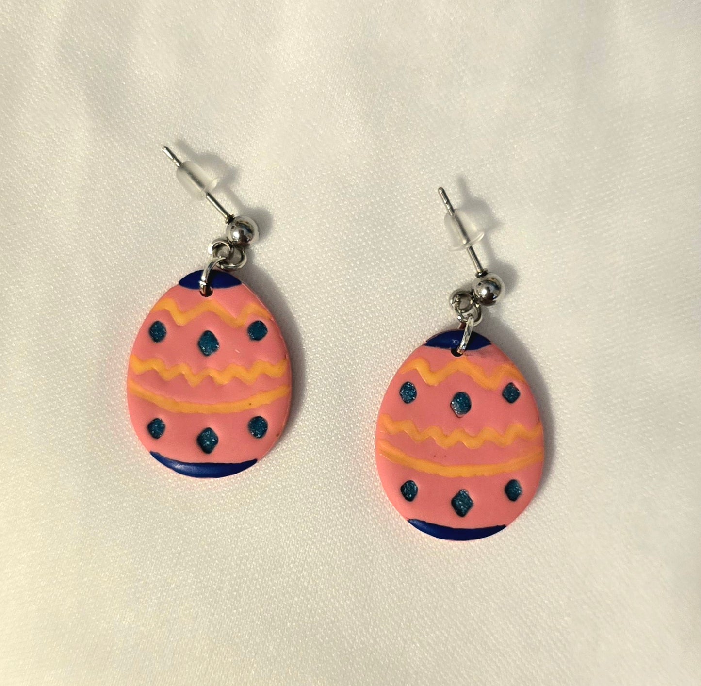 Pink Easter Egg Earrings