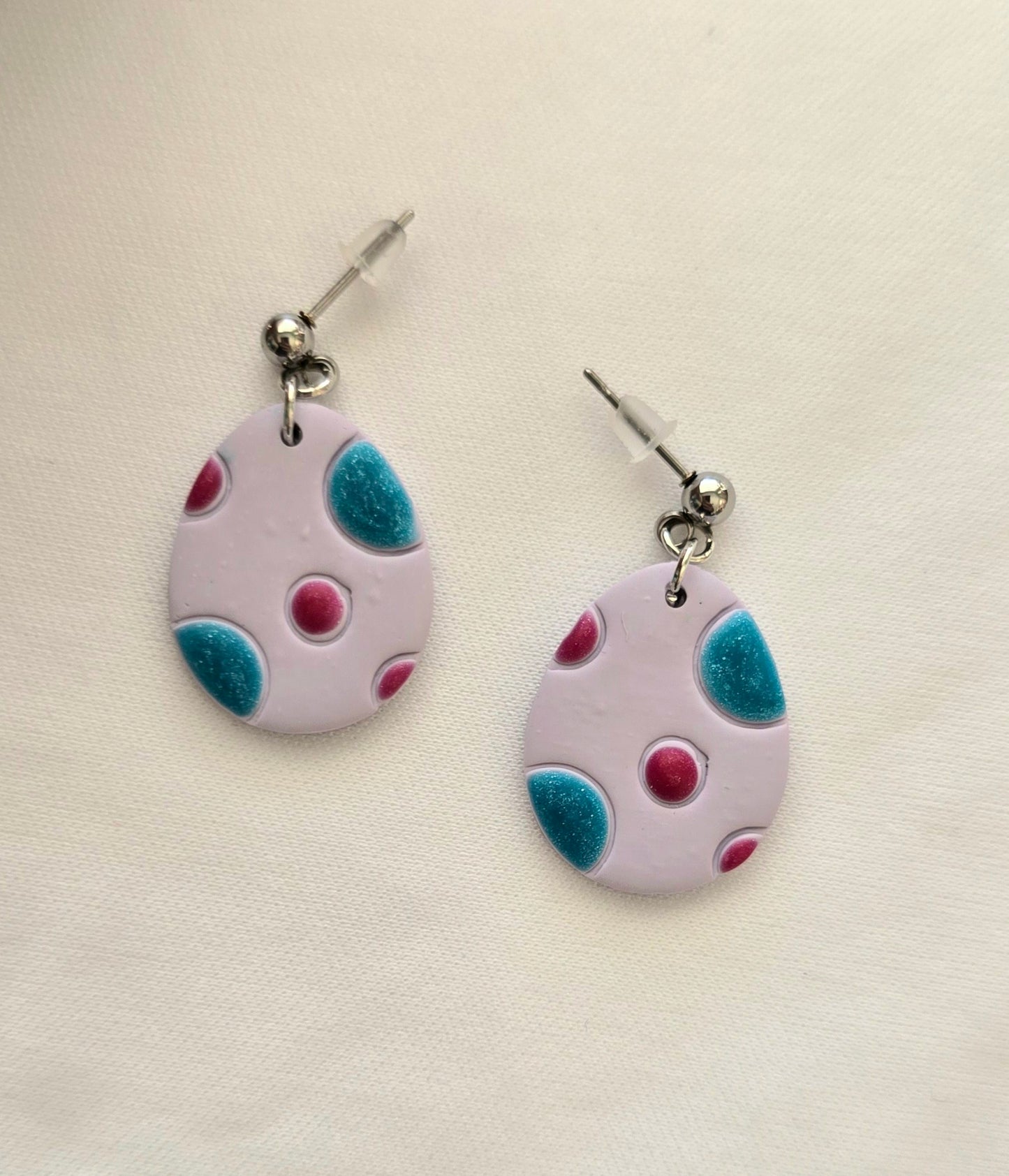 Purple Easter Egg Earrings