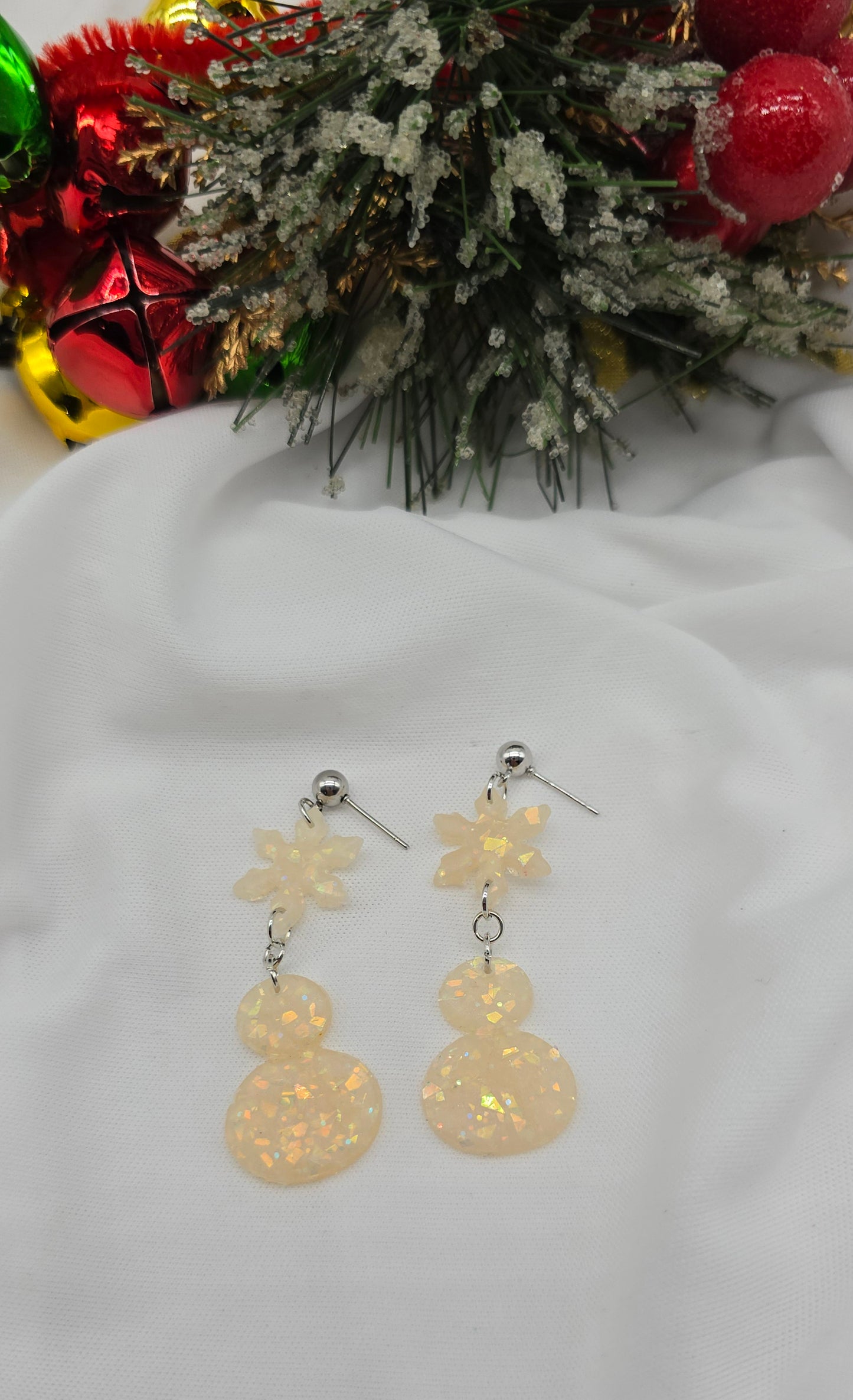 Snowman and Snowflake Earrings