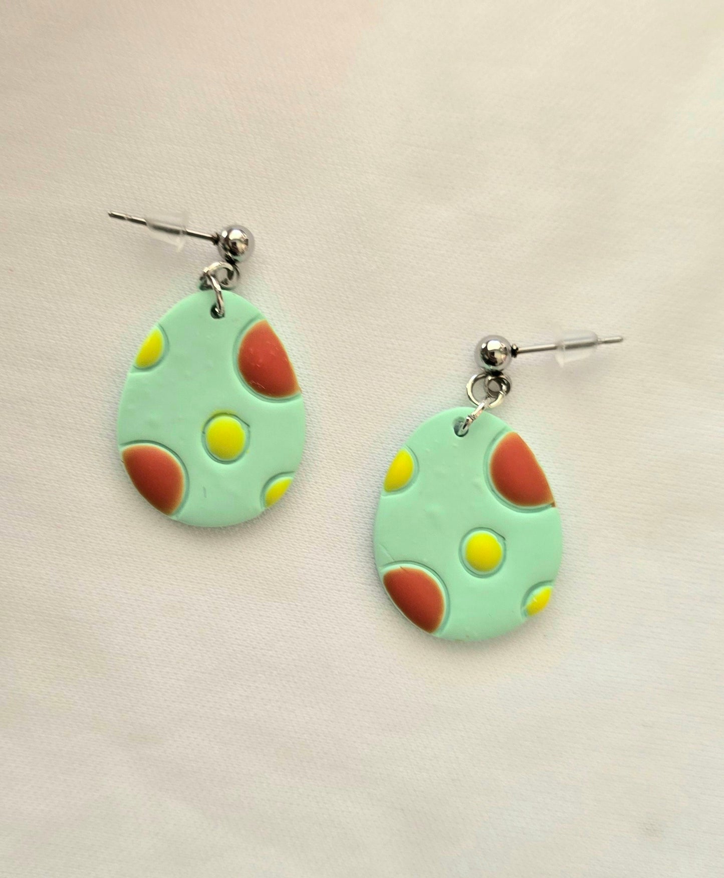 Green Easter Egg Earrings