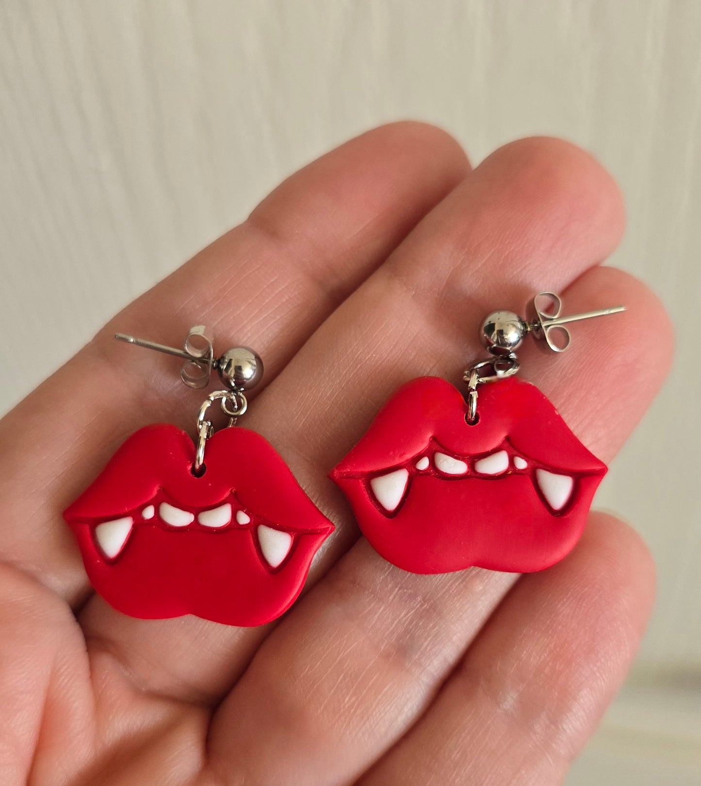 Vampire Lips Halloween Earrings