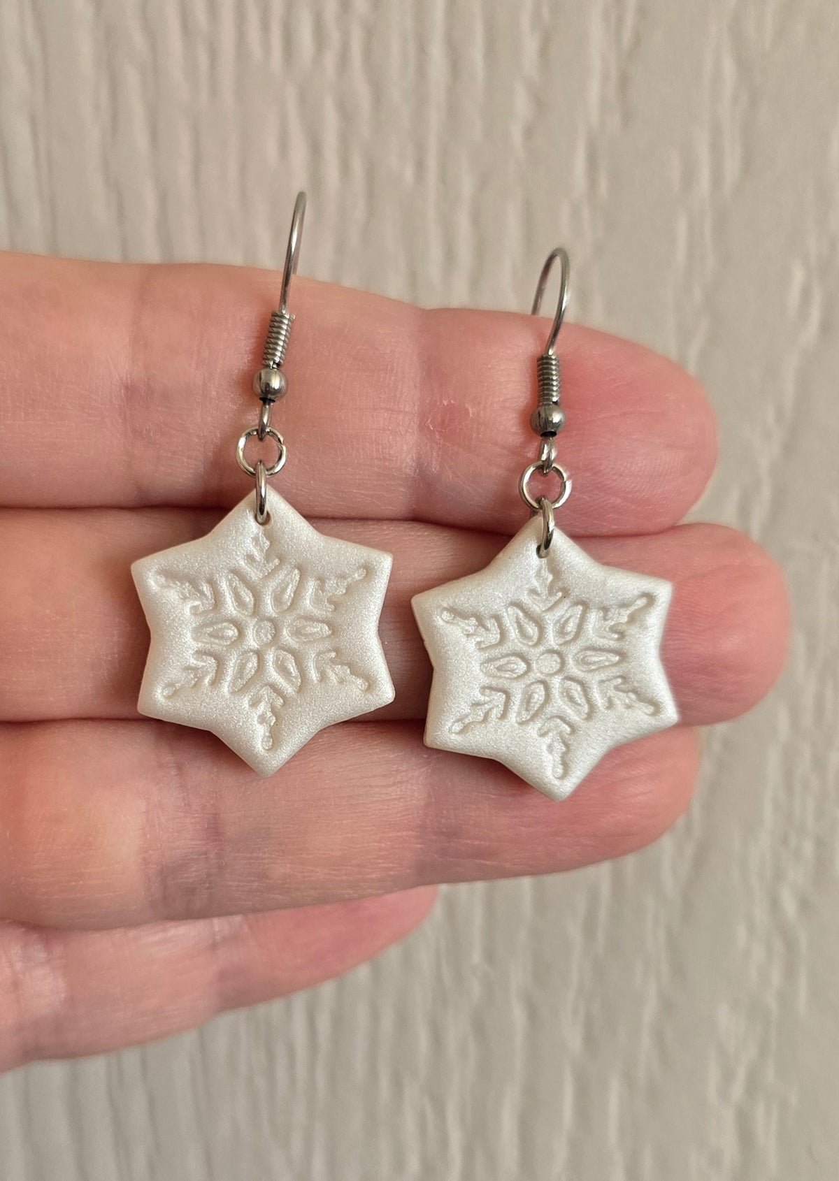 Snowflake Dangle Earrings, Style 2