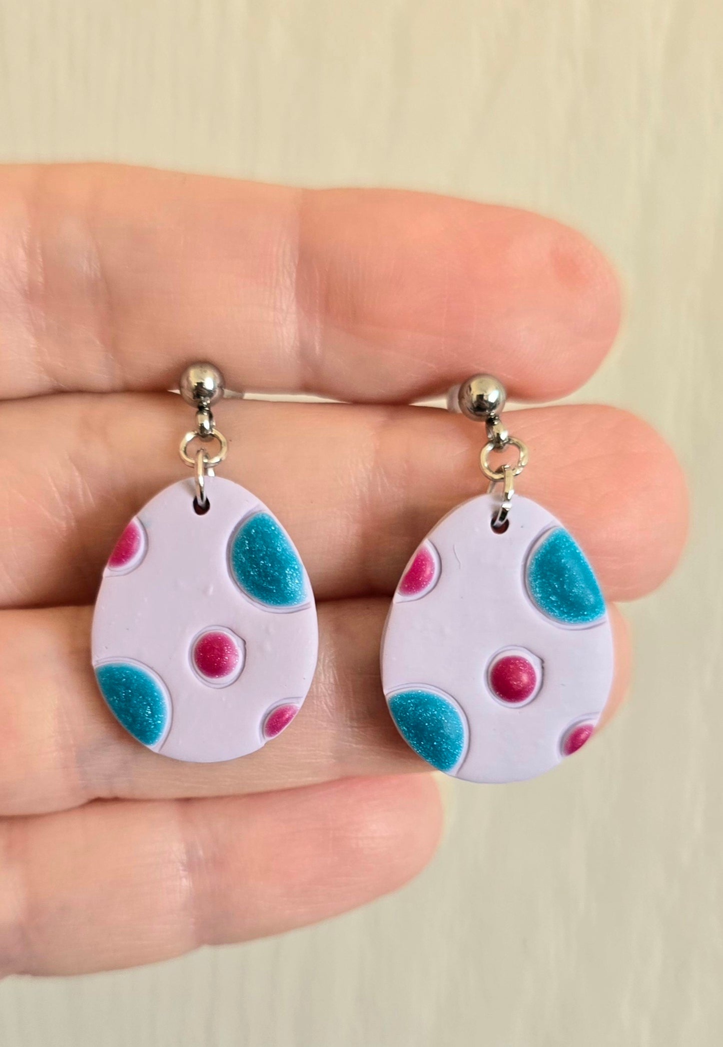 Purple Easter Egg Earrings