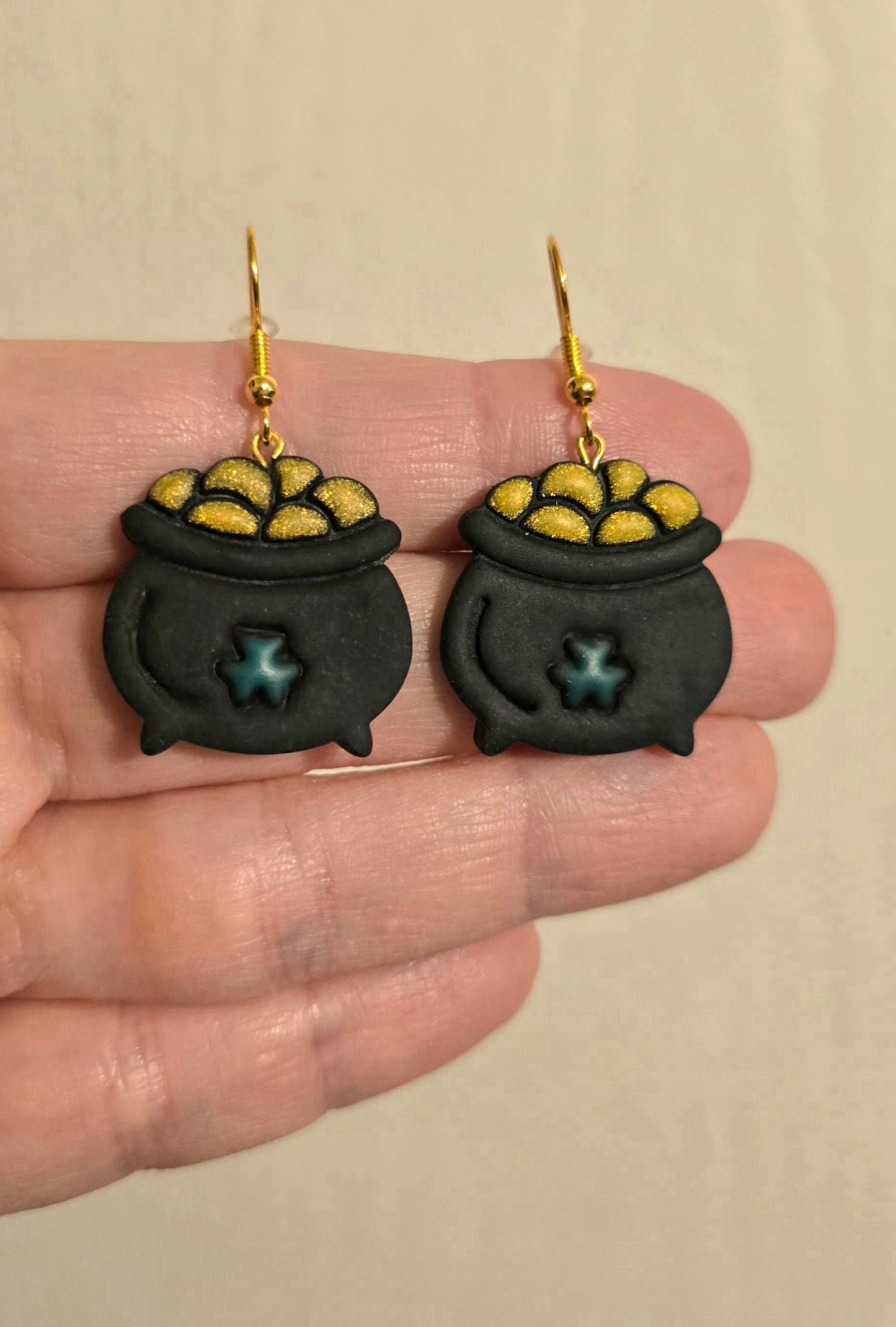 St. Patrick's Day Medium Pot of Gold Earrings