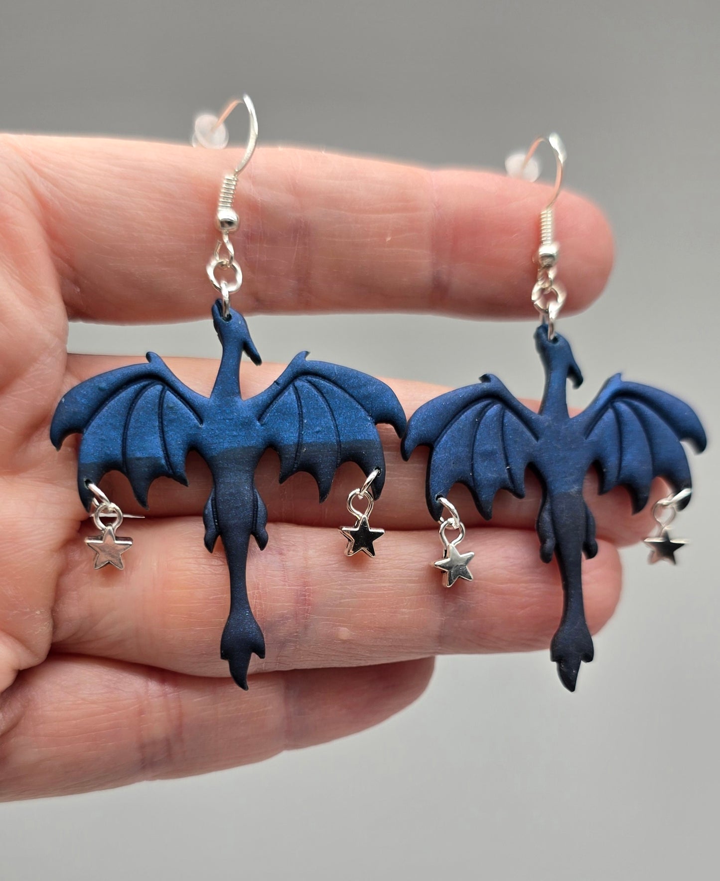 Blue Dragon Earrings, Style 2