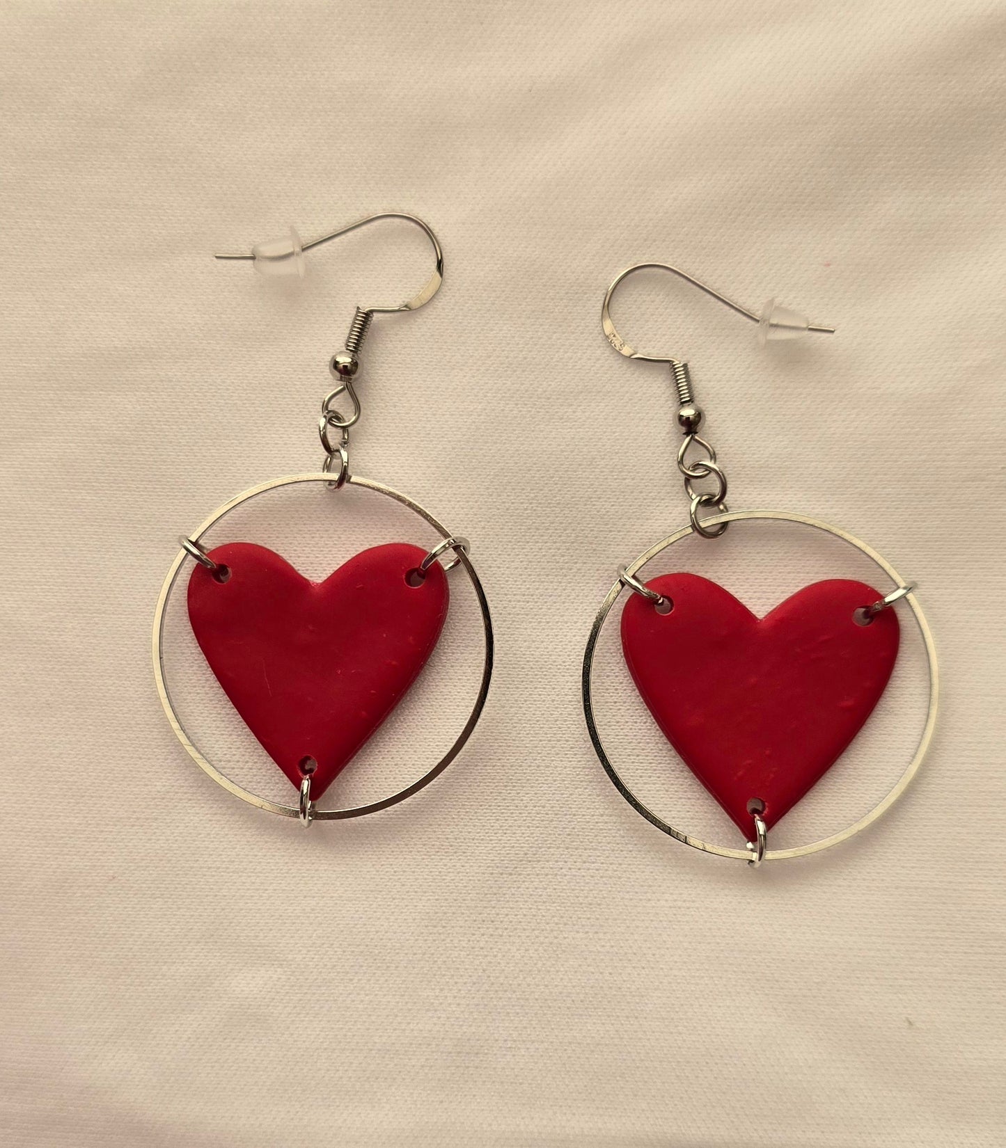 Circle of Love Heart Earrings