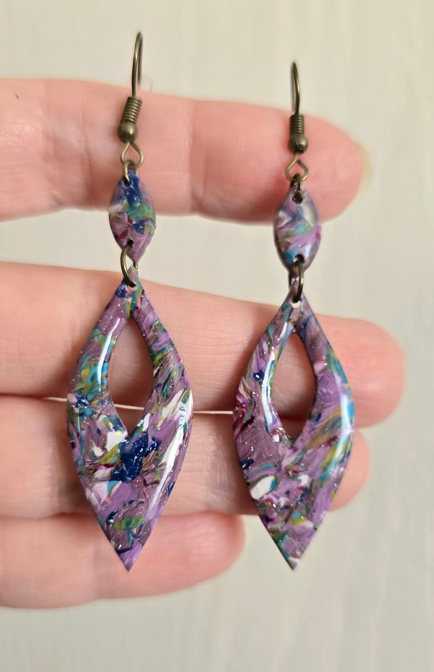 Lavender Lyrics Dangle Earrings