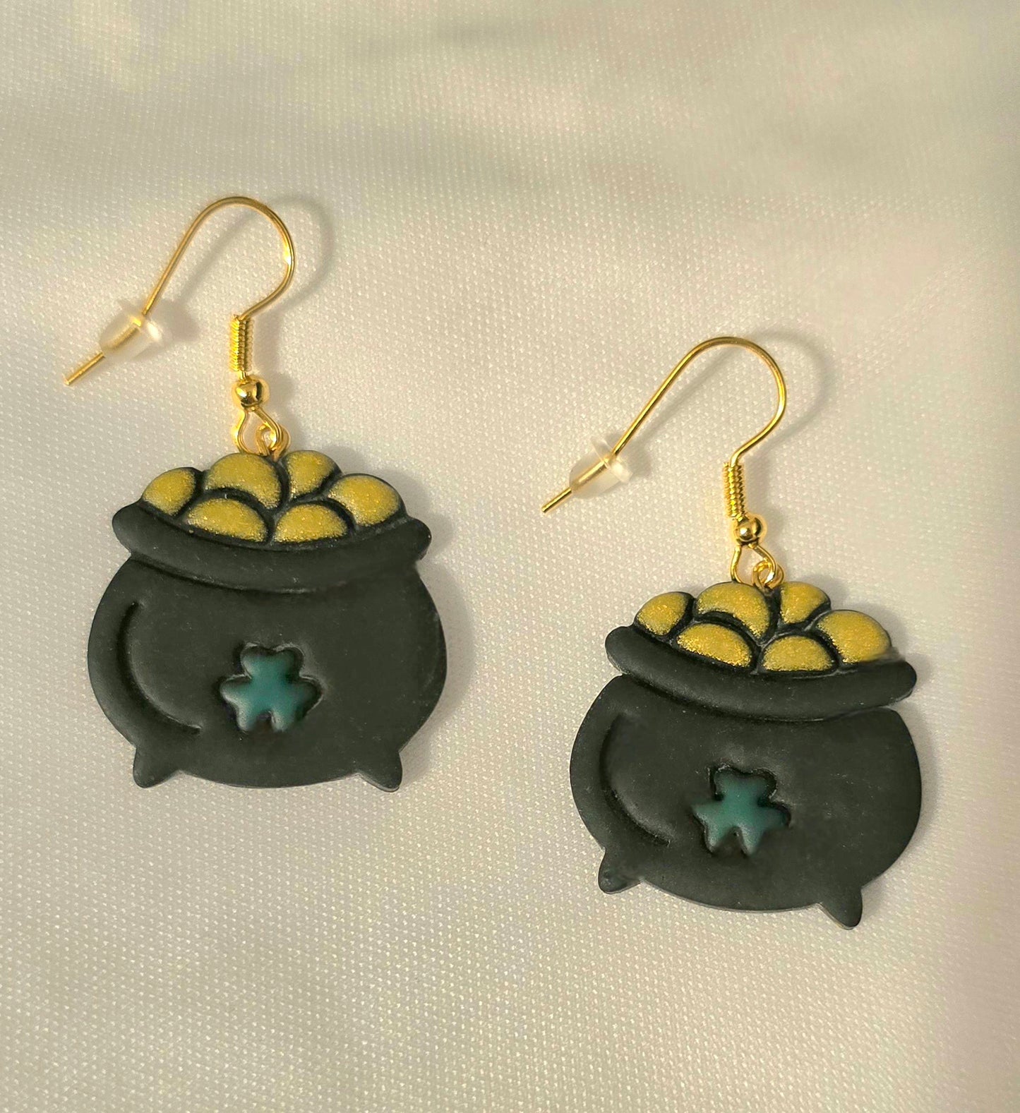 St. Patrick's Day Medium Pot of Gold Earrings