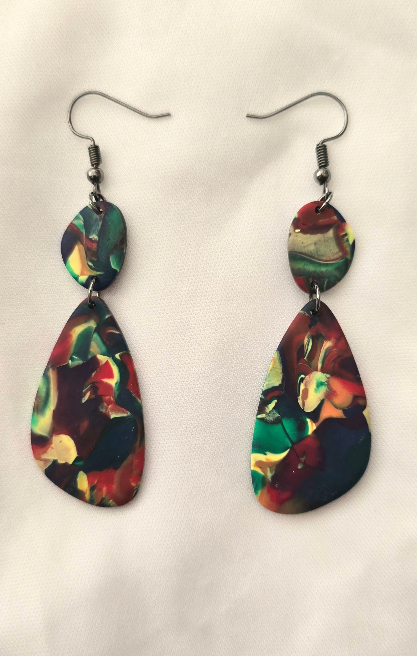 Rainbow Teardrop Dangle Earrings