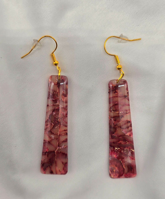 Strawberry Quartz Faux Dangle Earrings