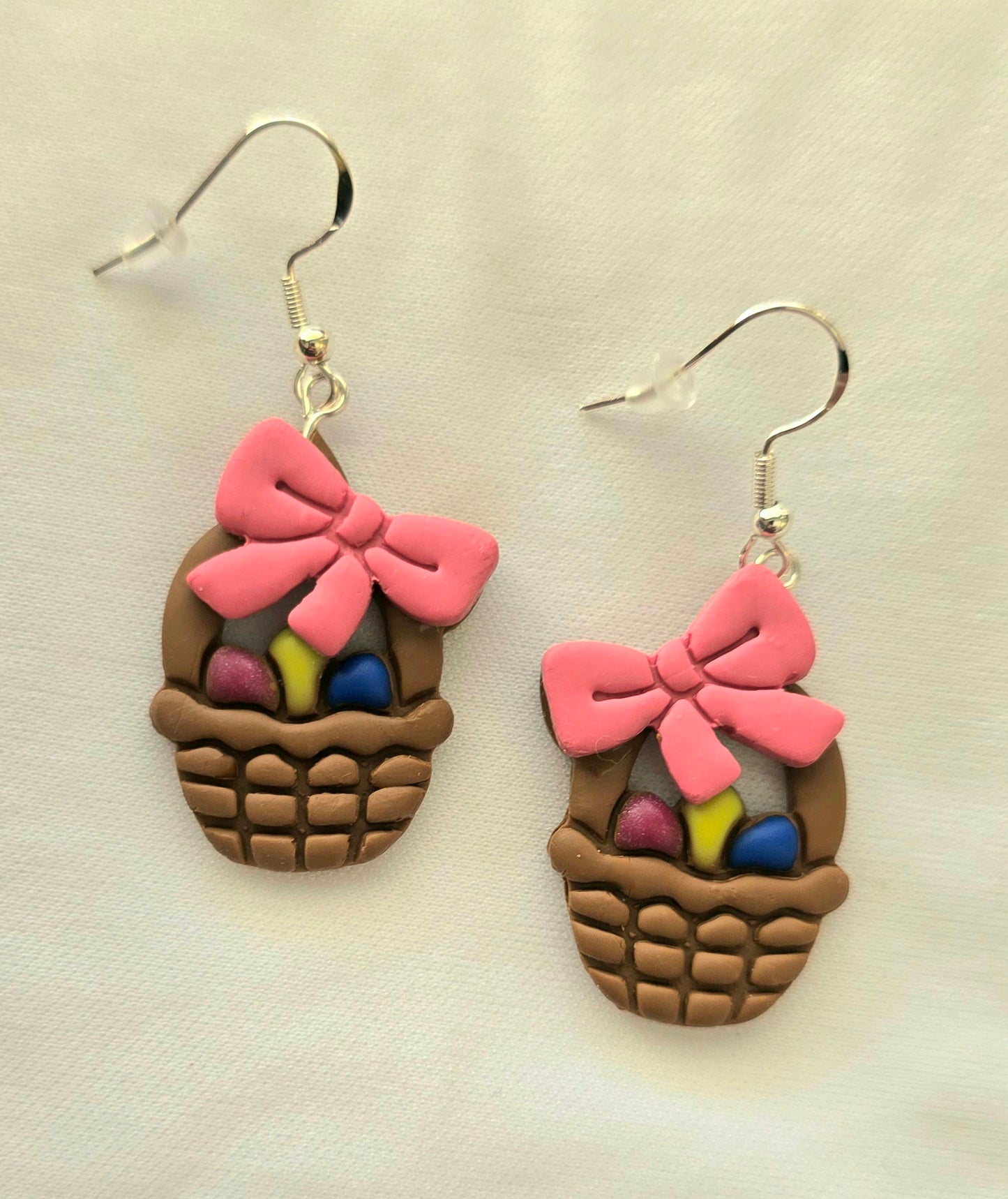 Easter Basket with Bow Earrings