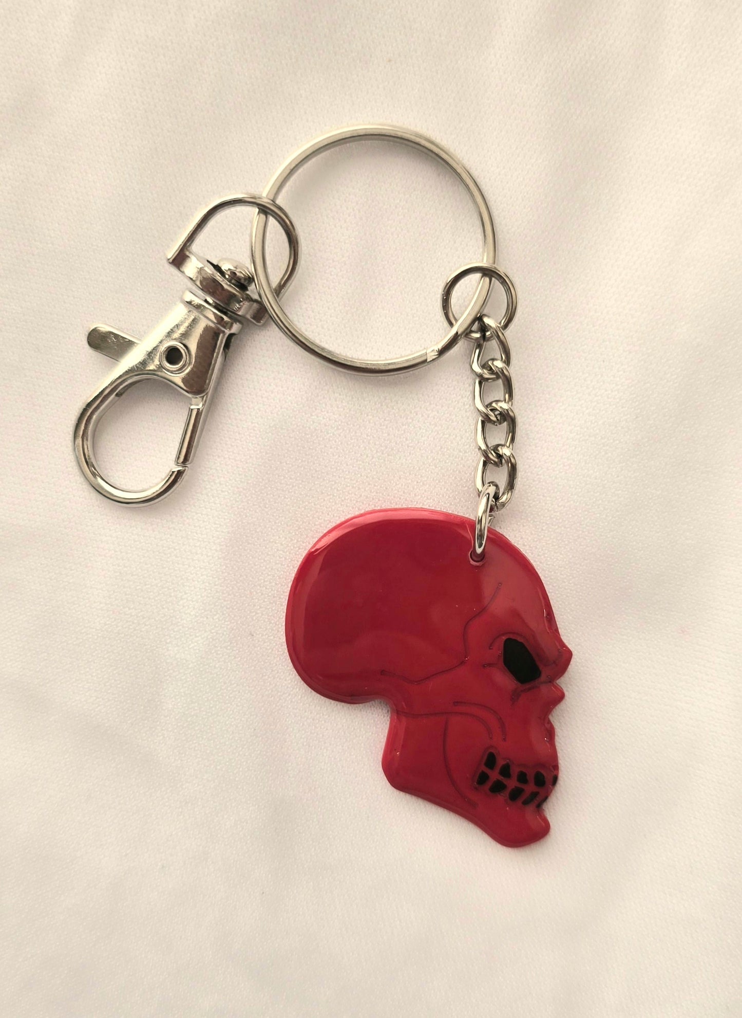 Red Skull Keychain