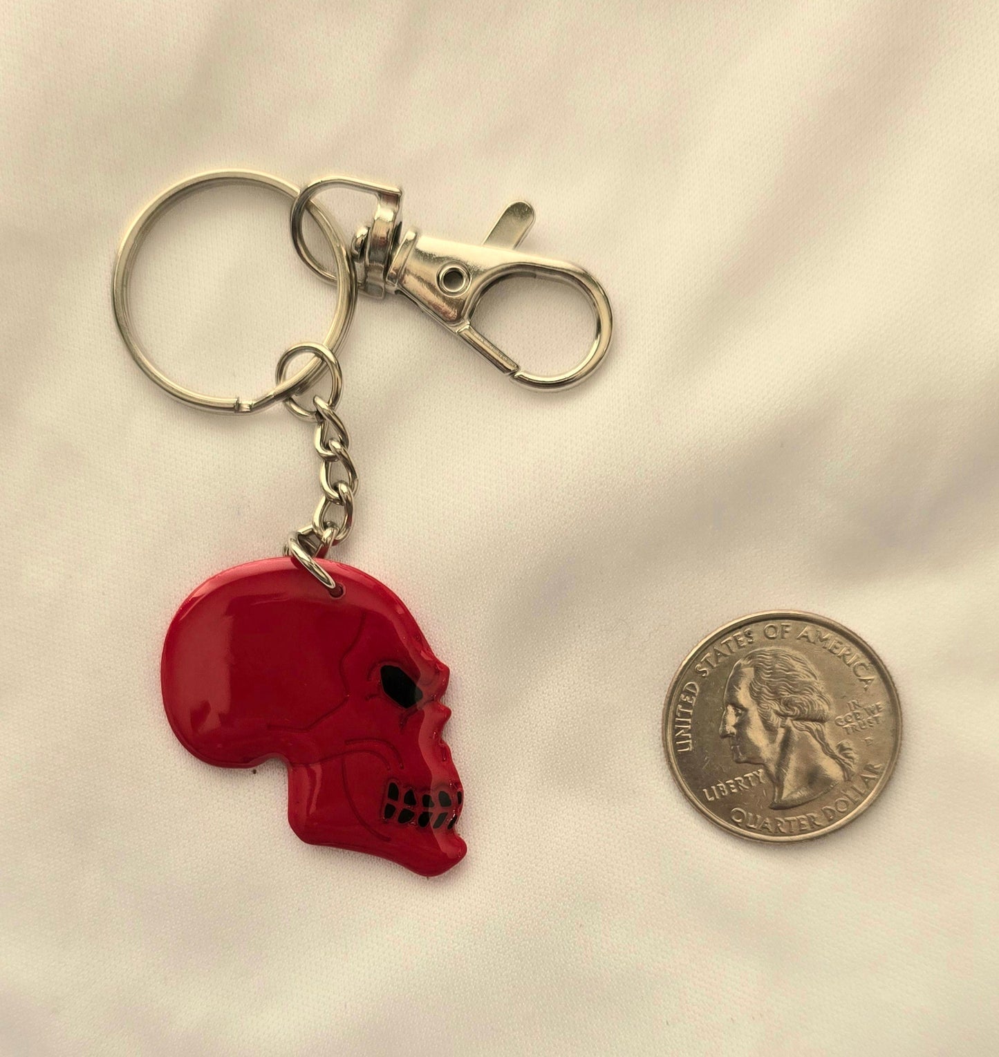 Red Skull Keychain