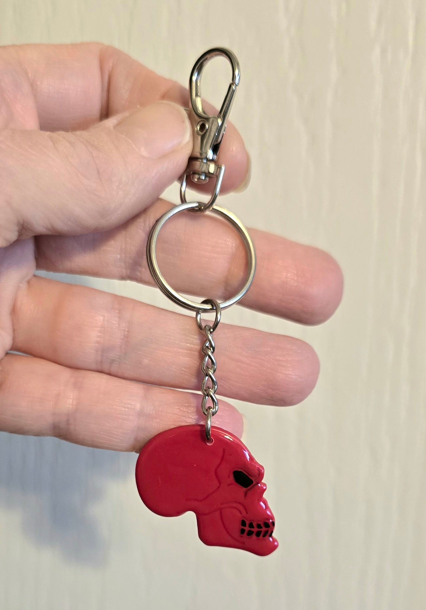 Red Skull Keychain