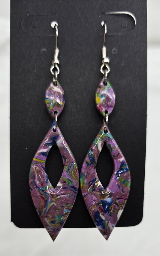 Lavender Lyrics Dangle Earrings