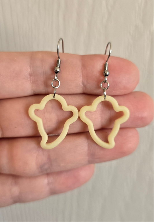 Glow in the Dark Open Silhouette Ghost Earrings