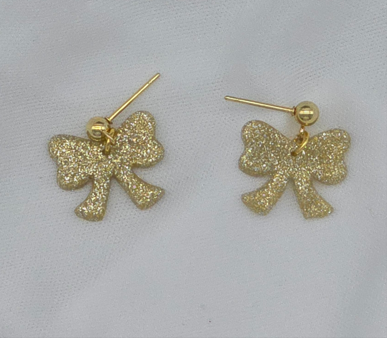 Mini Gold Bow Earrings