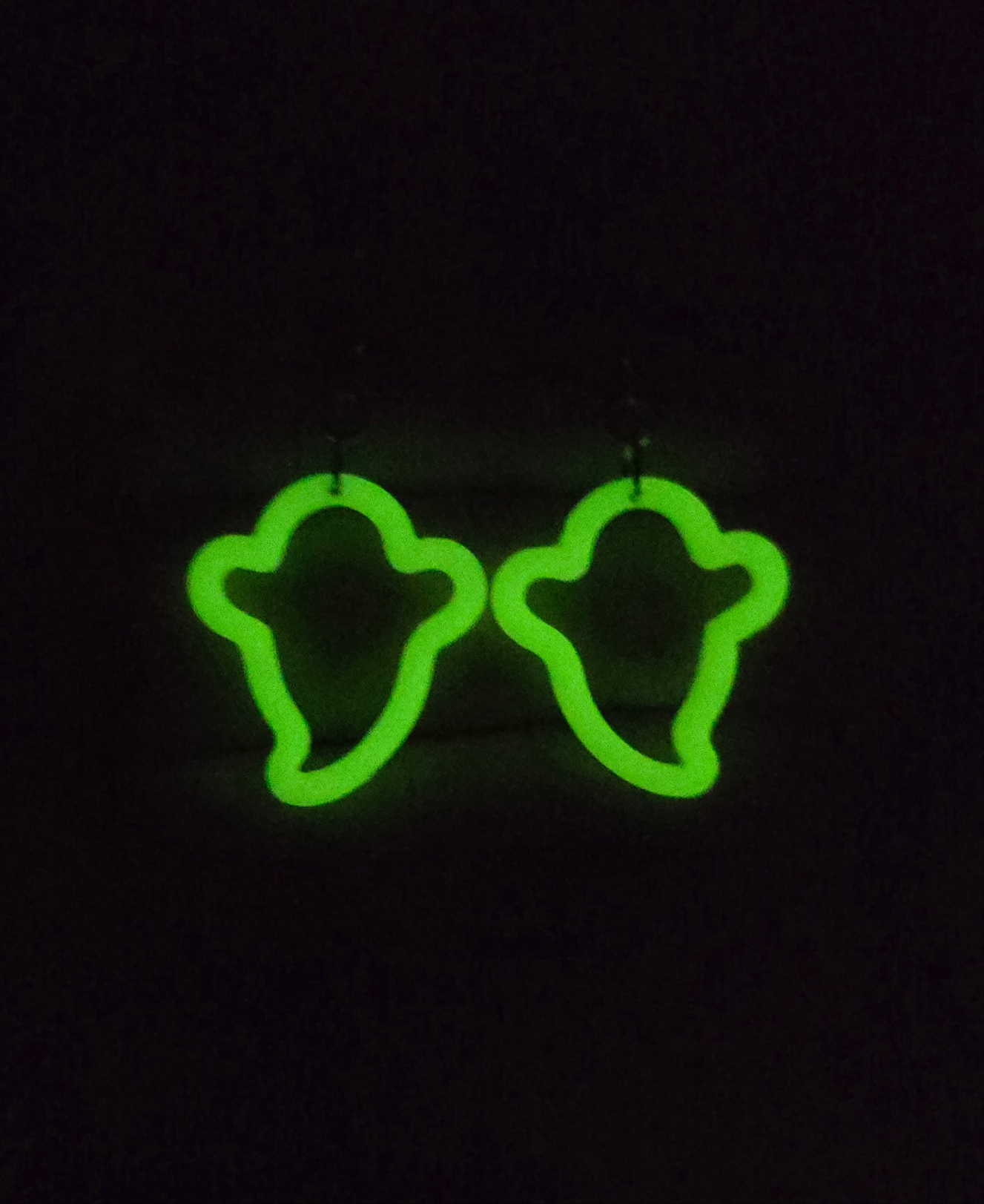 Glow in the Dark Open Silhouette Ghost Earrings