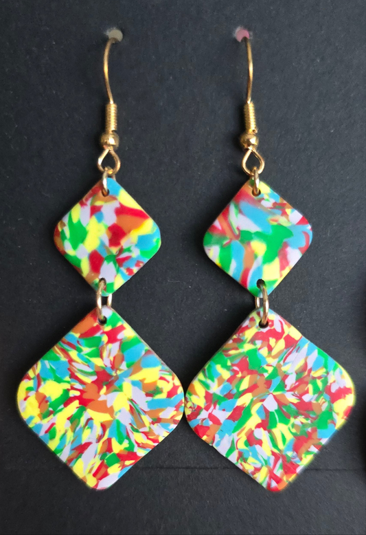 Rainbow Confetti Earrings