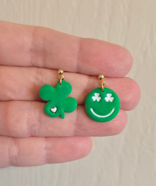 Happy Four Leaf Clover Earrings
