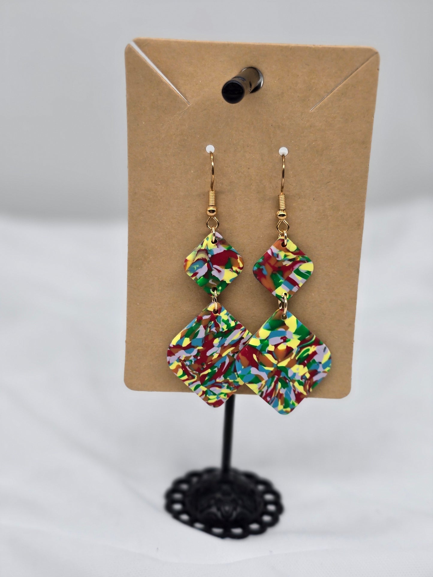 Rainbow Confetti Earrings