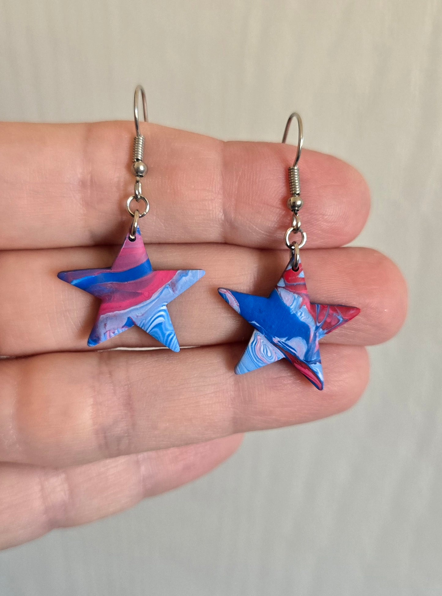 4th of July Star Earrings