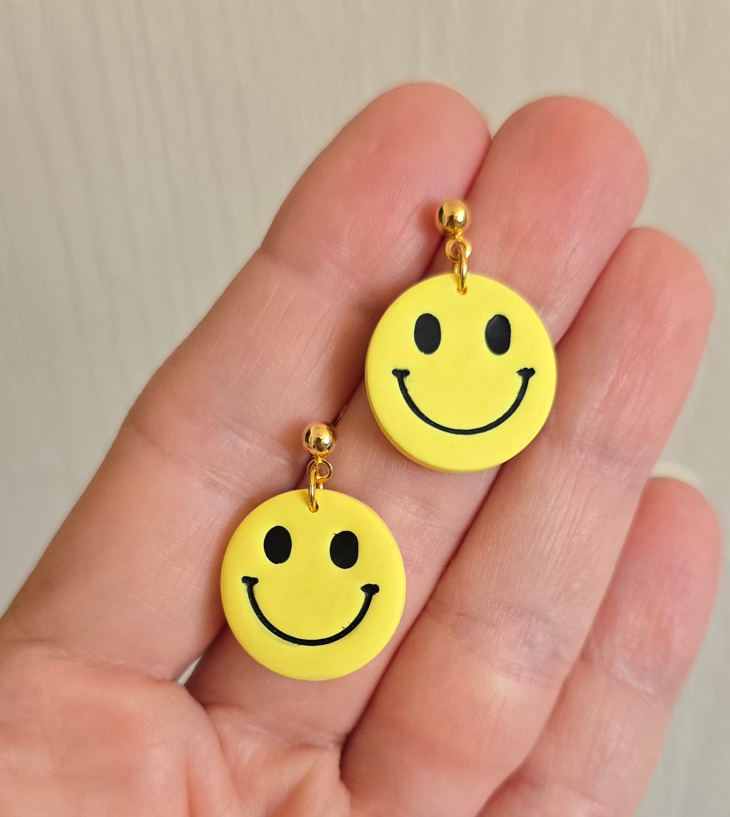 Yellow Smiley Face Earrings