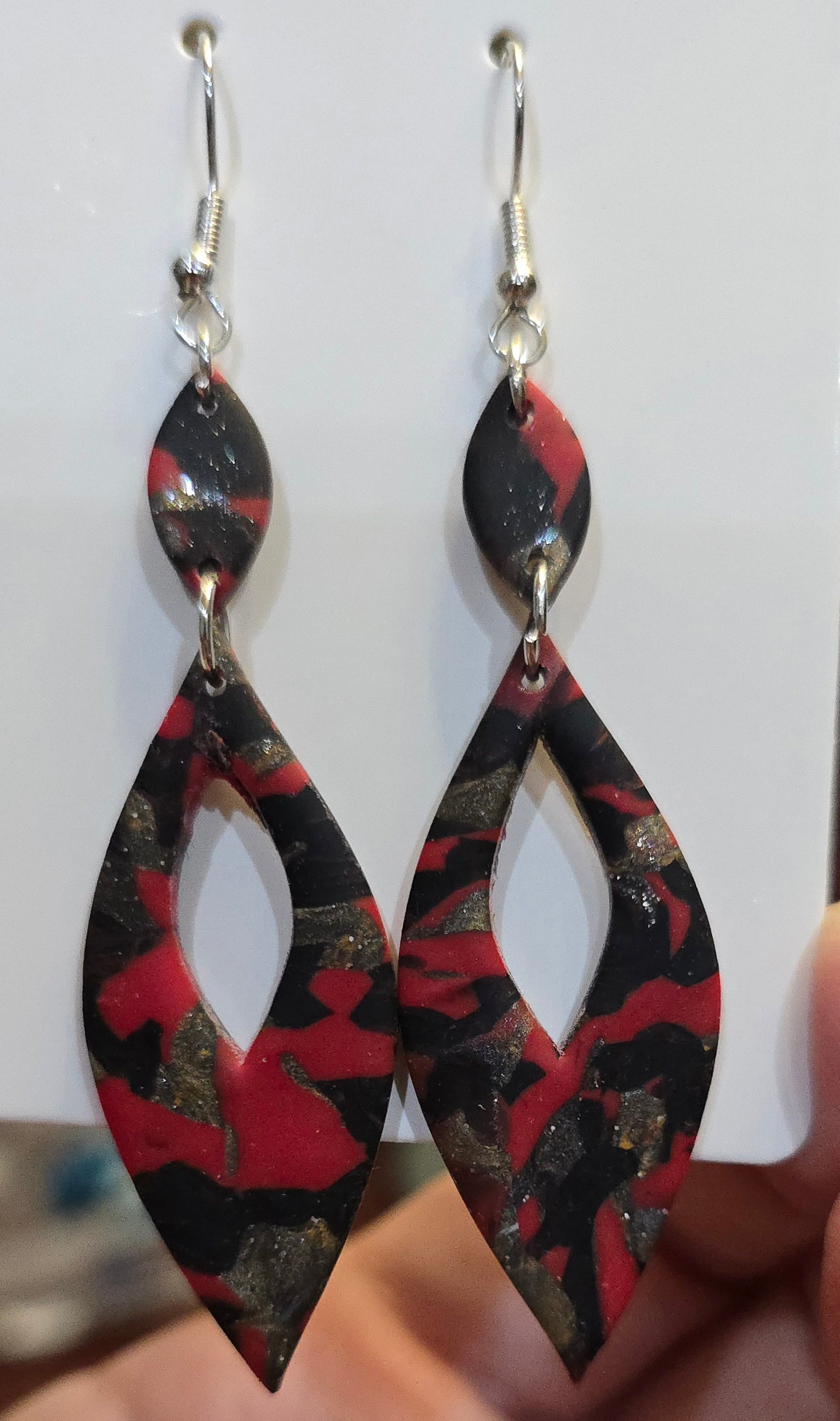 Fire and Ice Dangle Earrings