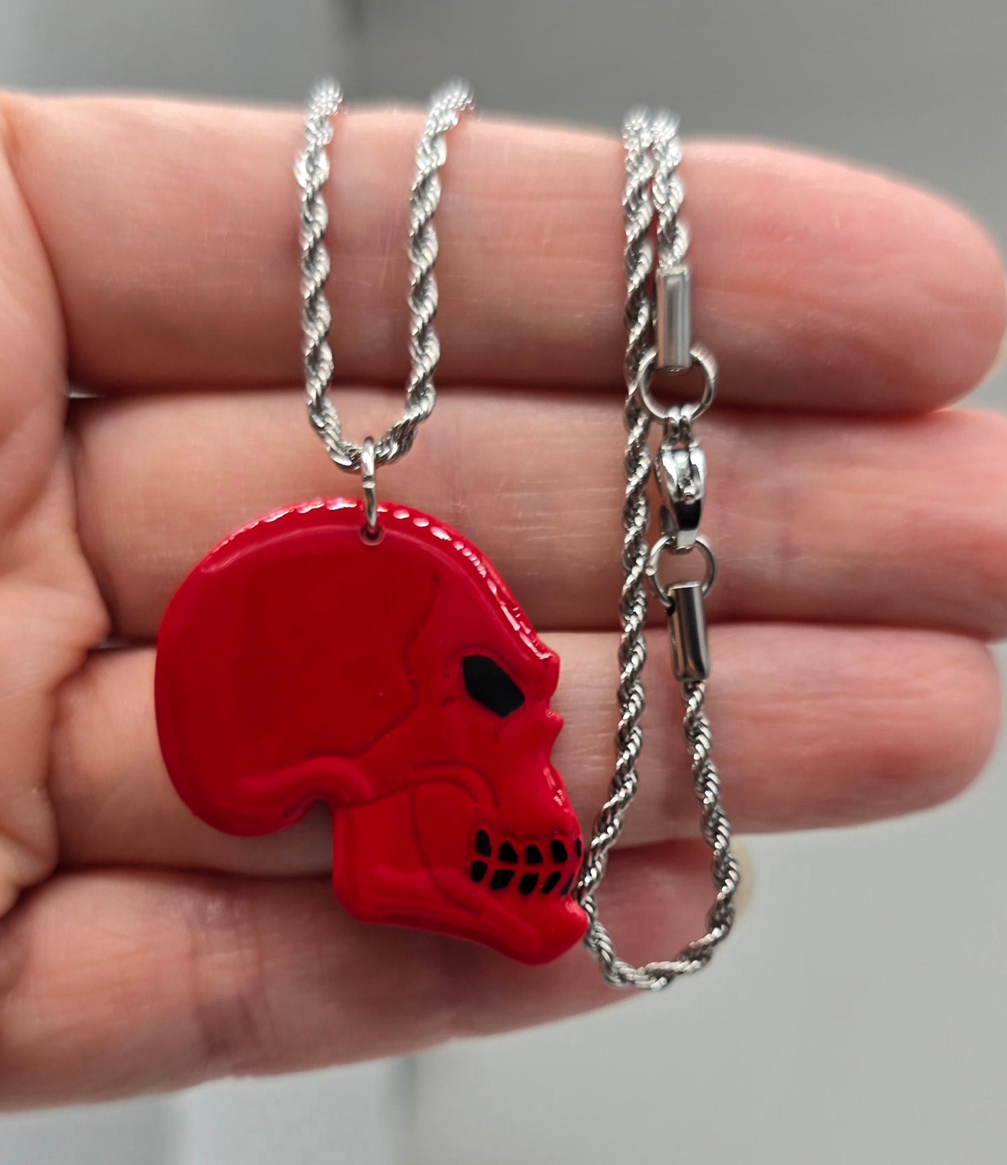 Red Skull Necklace