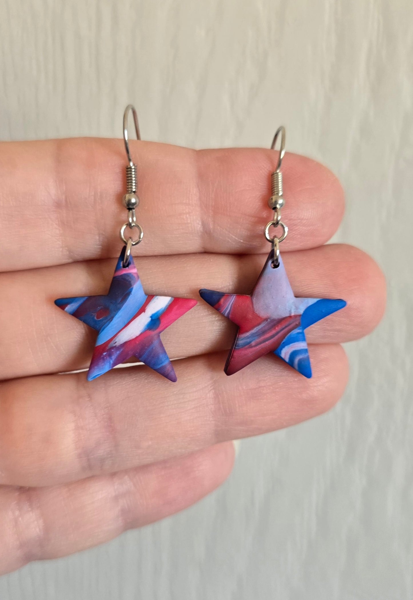 4th of July Star Earrings