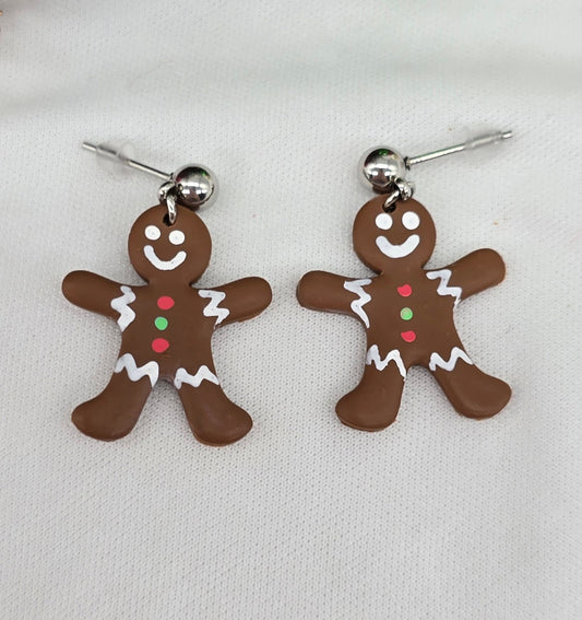 Mini Gingerbread Men Earrings