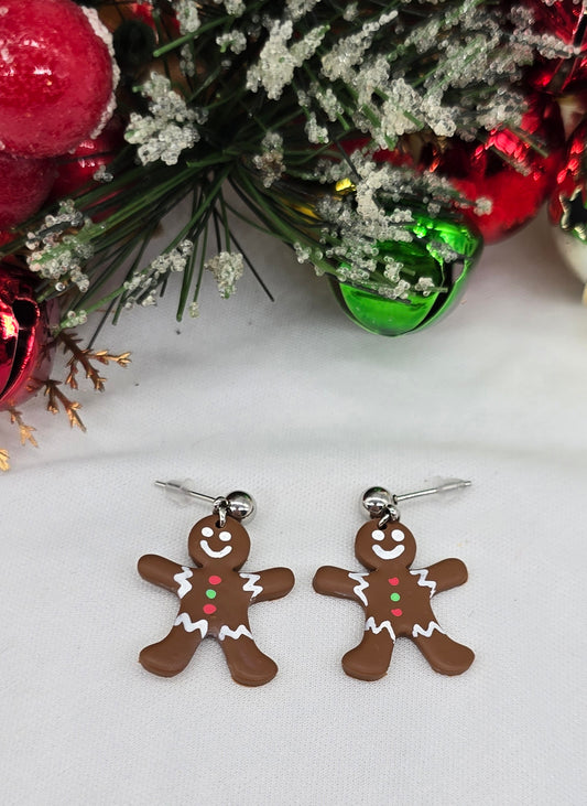 Mini Gingerbread Men Earrings