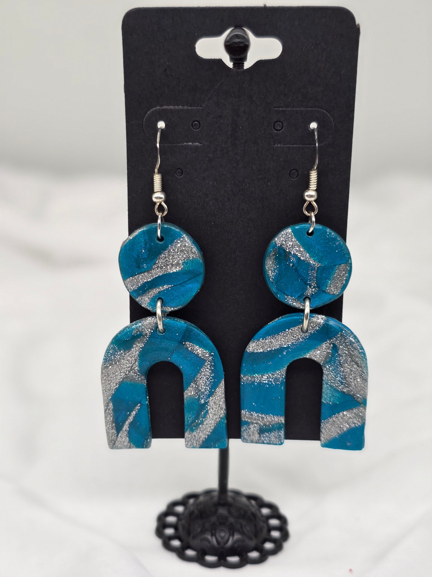 Arctic Frost Arch Dangle Earrings