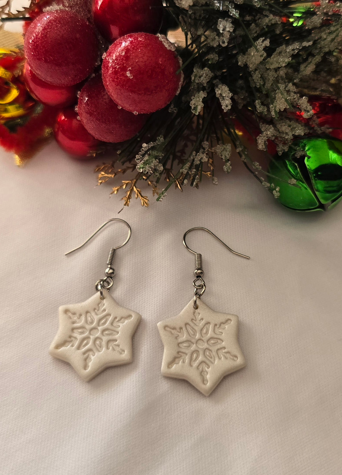 Snowflake Dangle Earrings, Style 2
