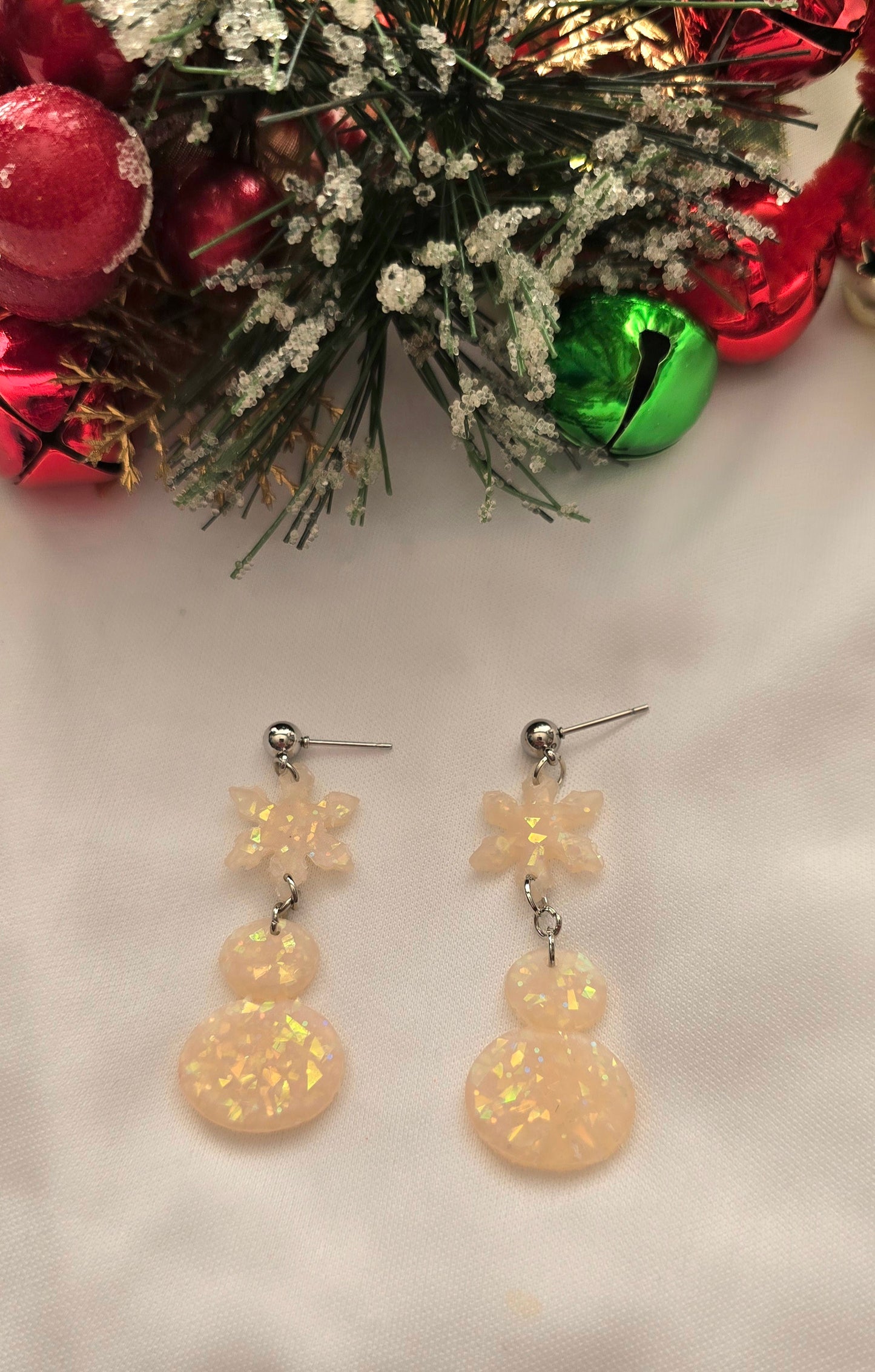 Snowman and Snowflake Earrings