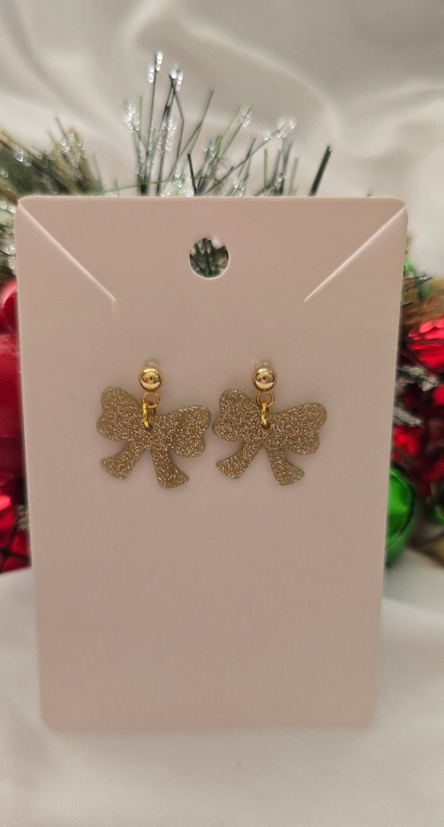 Mini Gold Bow Earrings