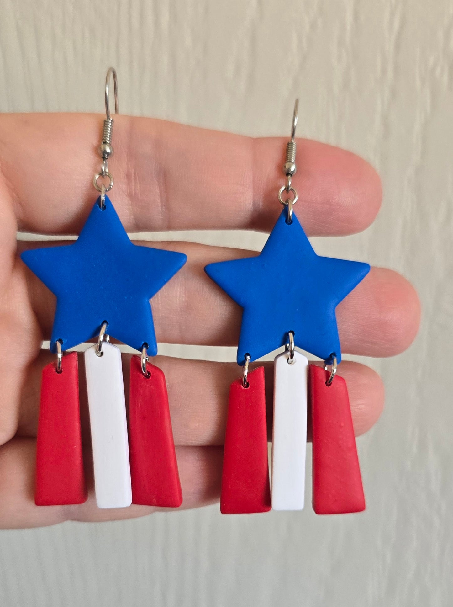 Star Dangle 4th of July Earrings