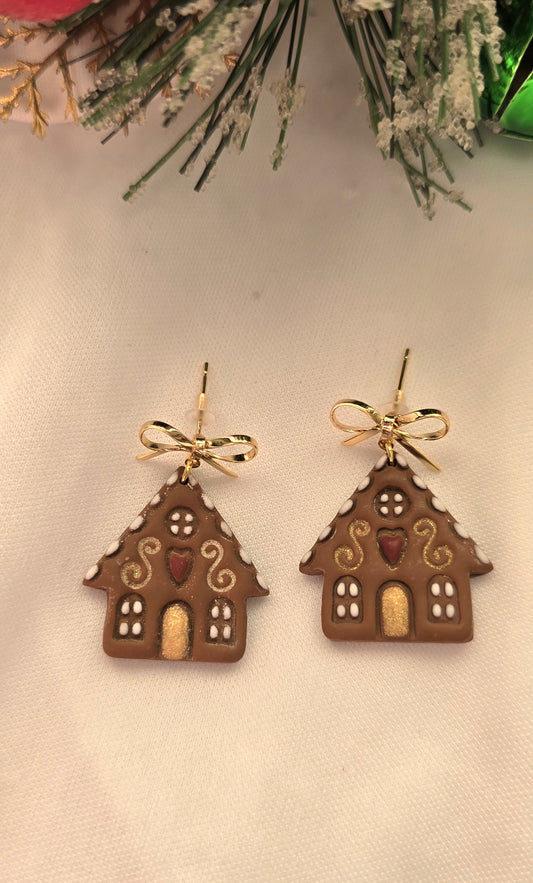 Gingerbread House Earrings