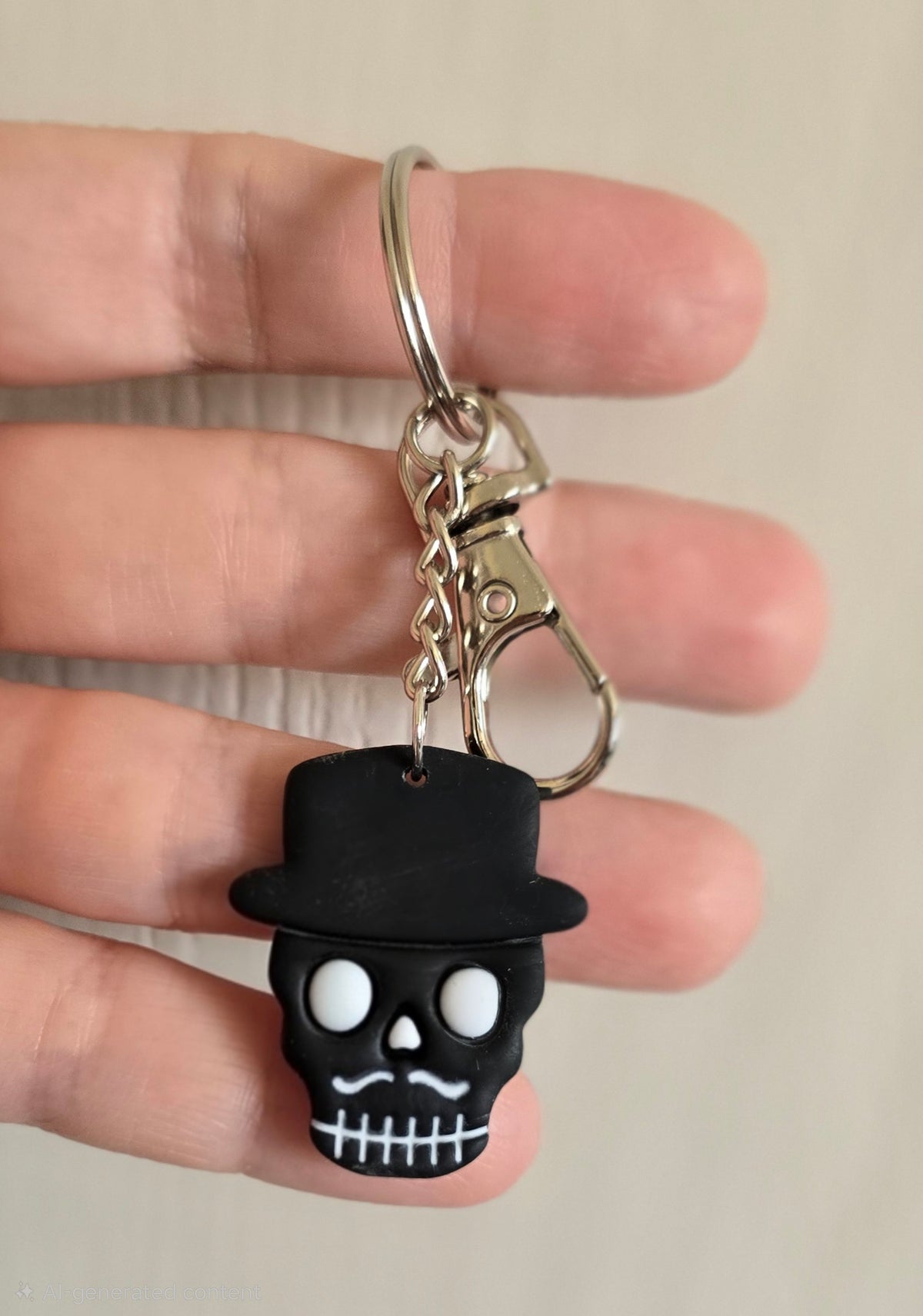Skeleton Man Top Hat Keychain
