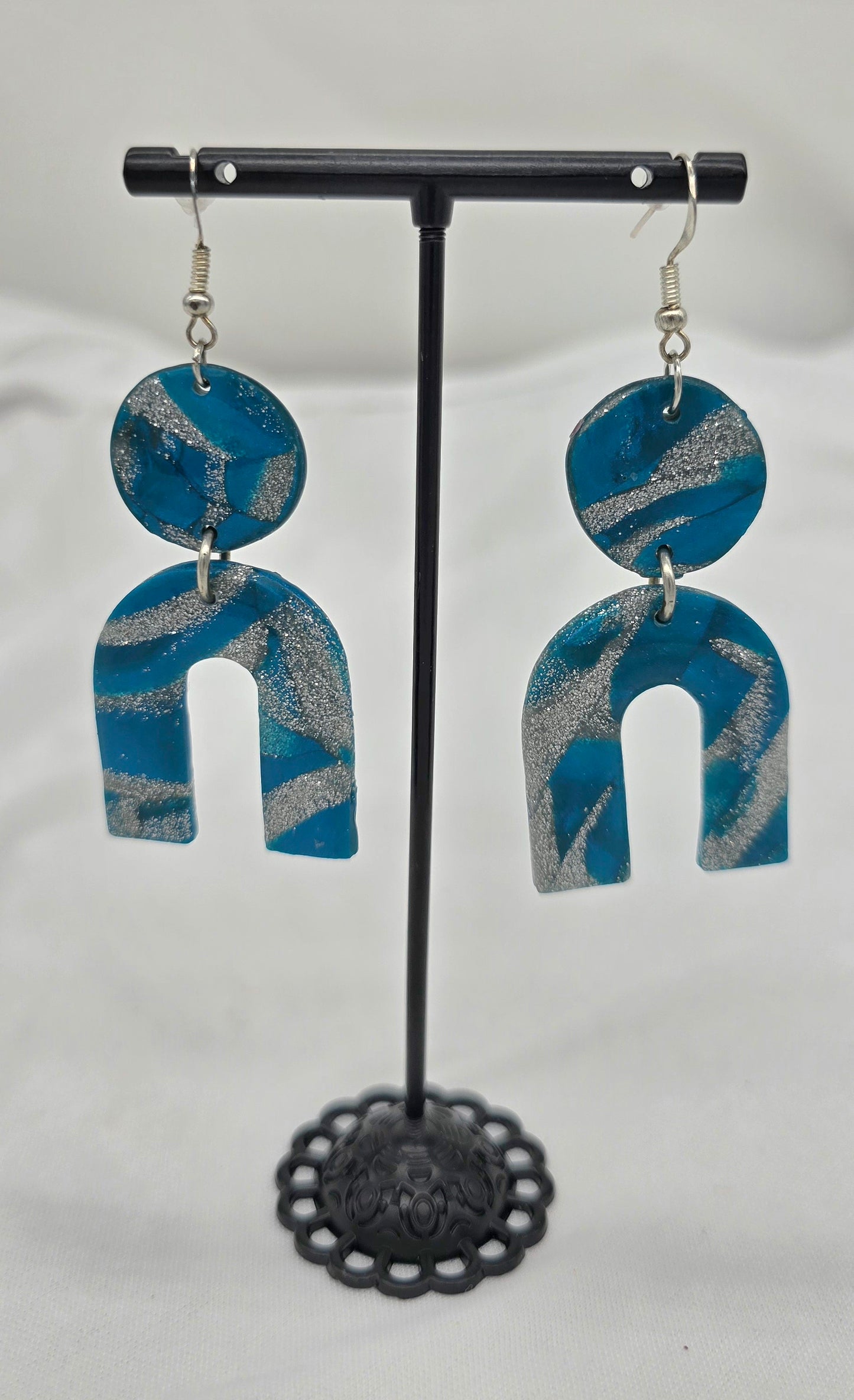 Arctic Frost Arch Dangle Earrings